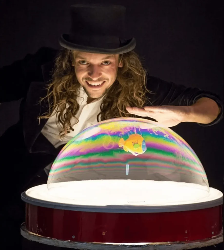 Adam Dvoretsky performing the Light Hero Show